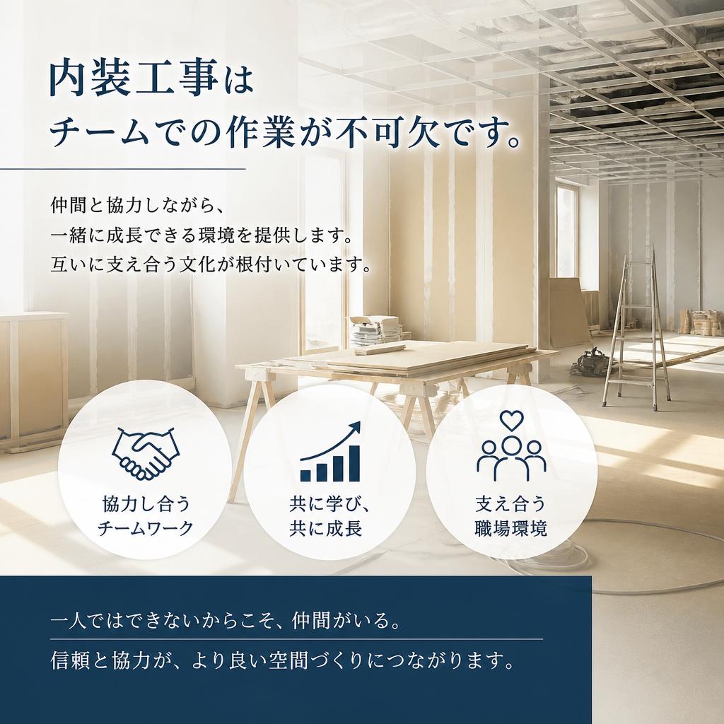チームワークを重視した職場環境