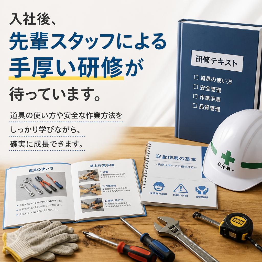 充実した研修制度で成長をサポート