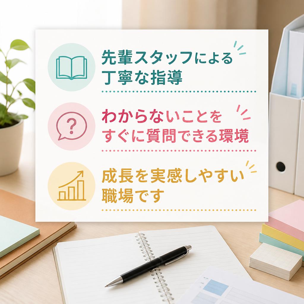未経験者でも安心のサポート体制